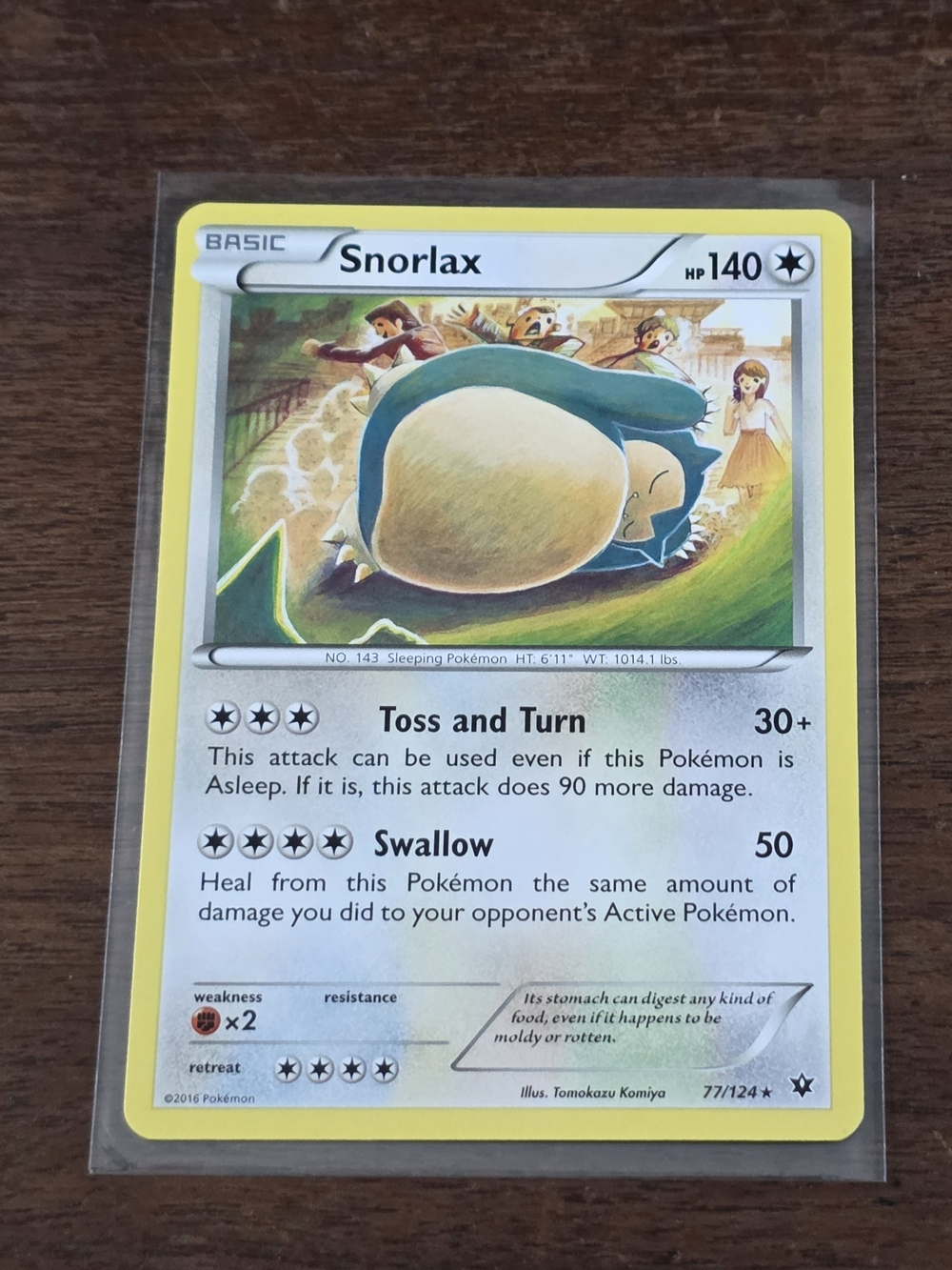 Pokenon TCG Snorlax #77 Fates Collide Non Holo Rare Card 77/124